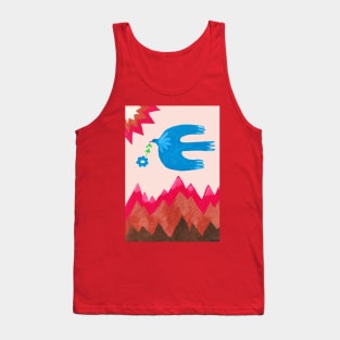 Peace bird and mountain Tank Top